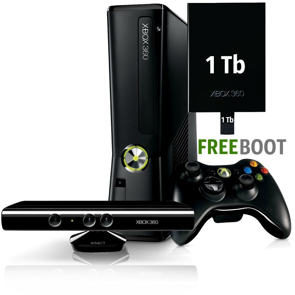 Xbox 360 S Kinect 1 Tb Freeboot (550 игр на HDD)